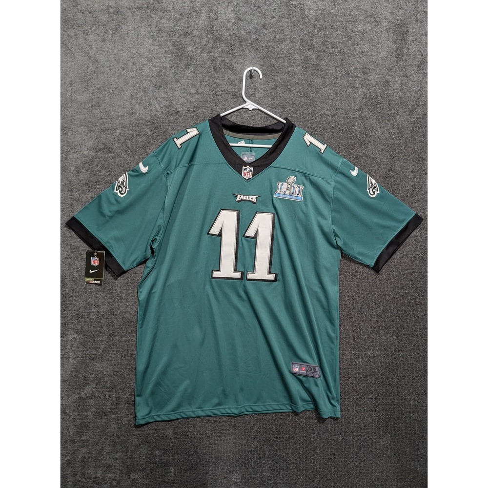 Nike Philadelphia Eagles Carson Wentz 11 Super Bowl LII Jersey Mens XXXL Green